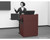 Compact Economy Podium with 14U Rack and Folding Side Shelf