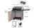 Compact Economy Podium with 14U Rack and Folding Side Shelf