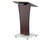 Slim Mobile Lectern with Angled Top and Cable Management