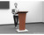 Slim Mobile Lectern with Angled Top and Cable Management