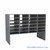 Mail Sorter, 48.25" W x 36" H, 24" Sorting Height, Laminate Back, 12" Closed Back Riser