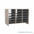 Mail Sorter, 36.5" W x 27" H, 24" Sorting Height, Laminate Back, 3" Closed Back Riser