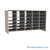 Mail Sorter, 59.75" W x 33" H, 30" Sorting Height, Laminate Back, 3" Open Back Riser