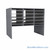 Legal Size Mail Sorter, 36.5" W x 30" H, 18" Sorting Height, Laminate Sorter Back, 12" Closed Back Riser