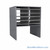 Legal Size Mail Sorter, 24.75" W x 30" H, 18" Sorting Height, Laminate Sorter Back, 12" Open Back Riser