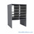 Legal Size Mail Sorter, 24.75" W x 36" H, 24" Sorting Height, Laminate Sorter Back, 12" Closed Back Riser
