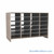 Legal Size Mail Sorter, 48.25" W x 33" H, 30" Sorting Height, Plexiglass Sorter Back, 3" Open Back Riser