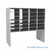 Legal Size Mail Sorter, 48.25" W x 48" H, 30" Sorting Height, Laminate Sorter Back, 18" Closed Back Riser