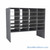Legal Size Mail Sorter, 48.25" W x 42" H, 30" Sorting Height, Plexiglass Sorter Back, 12" Closed Back Riser
