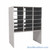 Oversize Mail Sorter, 42.5" W x 48" H, 30" Sorting Height, Laminate Back, 18" Closed Back Riser