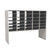 Oversize Mail Sorter, 15" W x 30" H, 24" Sorting Height, Plexiglass Back, 6" Closed Back Riser