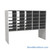 Oversize Mail Sorter, 69.75" W x 48" H, 30" Sorting Height, Laminate Back, 18" Closed Back Riser