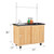 Mobile Lab Demo Workstation, Table With Folding Side Shelves