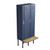 Locker with Bench, 36'' W x 24'' D x 78'' H, Key Lock
