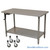 Adjustable Height Stainless Steel Table, 60" W x 30" D, 14-Gauge, Left Hand Crank