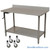 Adjustable Height Stainless Steel Table, 60" W x 30" D, 14-Gauge, Left Hand Crank, Includes Backsplash