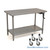 Adjustable Height Stainless Steel Table, 48" W x 24" D, 16-Gauge, Right Hand Crank