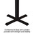 Commercial Cafe Tables, 42" W x 30" D x 29" H, Rectangular Shaped, Cross Base