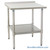 Rear Upturn Stainless Steel Table, 36" W x 24" D, 16-Gauge 430, Includes Undershelf, Galvanized Steel Legs