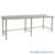 Rear Upturn Stainless Steel Table, 108" W x 24" D, 16-Gauge 304, Galvanized Steel Legs