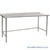 Rear Upturn Stainless Steel Table, 72" W x 24" D, 14-Gauge 304, Galvanized Steel Legs