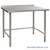 Rear Upturn Stainless Steel Table, 60" W x 36" D, 14-Gauge 304, Galvanized Steel Legs