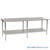 Rear Upturn Stainless Steel Table, 108" W x 30" D, 14-Gauge 304, Includes Undershelf, Galvanized Steel Legs
