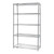 Wire Shelving, 24 W x 21 D x 63 H, 4 Shelves, Chrome
