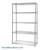 Wire Shelving, 36 W x 21 D x 74 H, 5 Shelves, Chrome