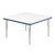 Dry Erase Activity Tables, 48" W x 48" D, Square, Silver Mist