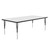 Dry Erase Activity Tables, 60" W x 36" D, Rectangular, Black/chrome