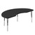 Adjustable Height Activity Tables-Kidney Shaped, 72" Wide, 36x72" Top, Black/chrome