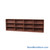 Wood Bookcase Shelves, 145" W x 10" D x 42" H, Single-Side Shelving, Without Casters