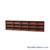 Wood Bookcase Shelves, 181" W x 12" D x 42" H, Single-Side Shelving, Without Casters