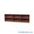 Wood Bookcase Shelves, 109" W x 24" D x 30" H, Double-Side Shelving, Without Casters