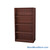 Wood Bookcase Shelves, 37" W x 20" D x 60" H, Double-Side Shelving, Without Casters