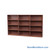 Wood Bookcase Shelves, 109" W x 10" D x 60" H, Single-Side Shelving, Without Casters
