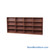 Wood Bookcase Shelves, 145" W x 12" D x 60" H, Single-Side Shelving, Without Casters