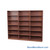 Wood Bookcase Shelves, 109" W x 10" D x 84" H, Single-Side Shelving, Without Casters