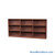 Wood Bookcase Shelves, 109" W x 12" D x 48" H, Single-Side Shelving, Without Casters