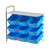 Shelves with Storage Bins, 39.4" W x 17.3" D x 38.8" H, Adder Unit, 9 Deep Tilting Bins