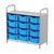 School Supply Bin Storage, 40.6" W x 17.3" D x 38.8" H, Starter Unit, 12 Deep Trays