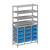 Classroom Storage Shelves, 41.73" W x 16.54" D x 67.52" H, 3 Shelves & 12 Deep Bins