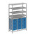 Classroom Storage Shelves, 41.73" W x 16.54" D x 67.52" H, 3 Shelves & 24 Shallow Trays