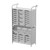 School Wall Storage Shelves 41''W x 17''D x 71''H - CSTA070644