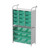 Classroom Wall Shelving, 39.4" W, Adder Unit, 12 Shallow, 12 Deep & 3 Tilting Deep