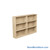 Laminate Bookshelf, 73" W x 20" D x 48" H, Double-Sided Shelving, Without Casters