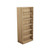 Laminate Bookshelf, 109" W x 24" D x 42" H, Double-Sided Shelving, Without Casters
