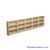 Laminate Bookshelf, 181" W x 12" D x 42" H, Single-Sided Shelving, Without Casters