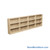 Laminate Bookshelf, 145" W x 12" D x 42" H, Single-Sided Shelving, Without Casters